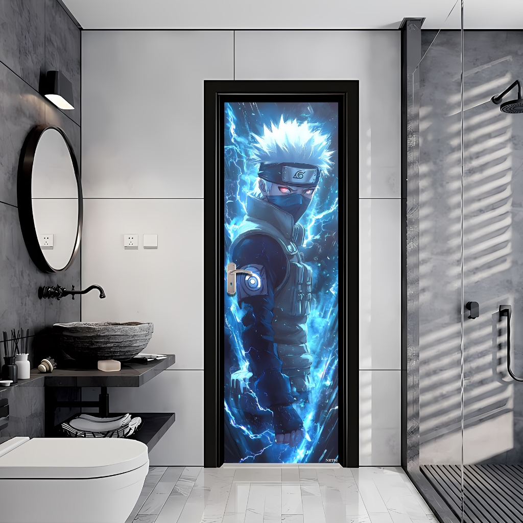 Sticker Pintu Kamar Mandi Sticker Dinding Stiker Pintu HOMEDECOR MOTIF ANIME NARUTO