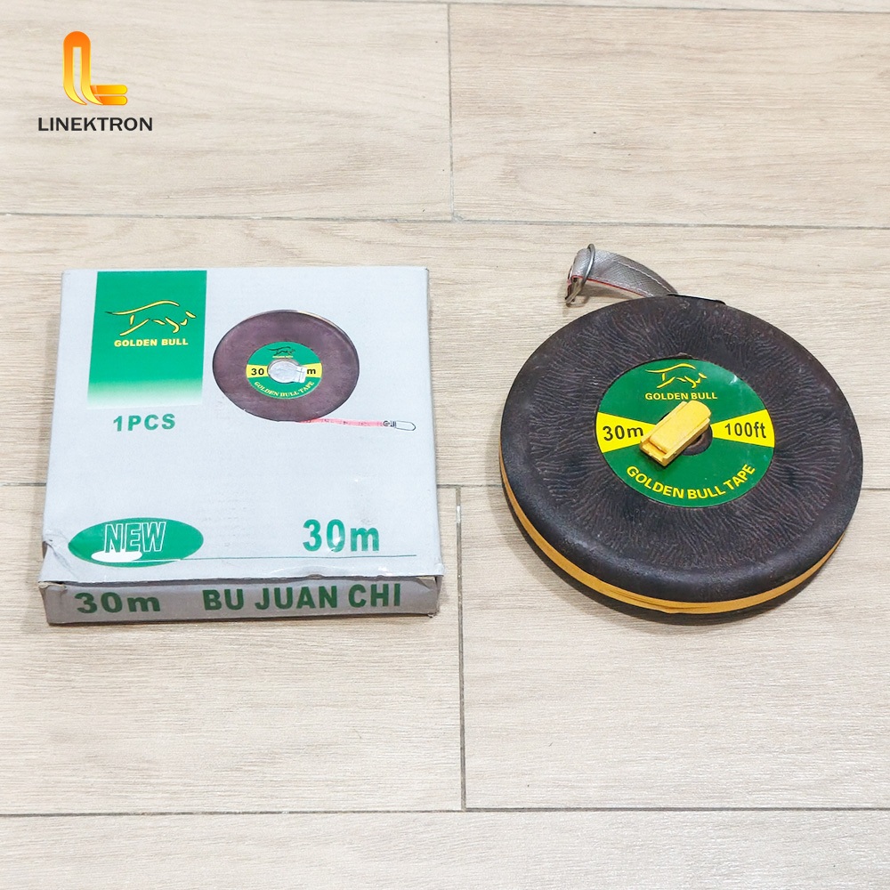 METERAN BULAT KAIN 30 METER / METERAN KULIT ROLL PUTAR 30 METER / METERAN TUKANG 30 METER