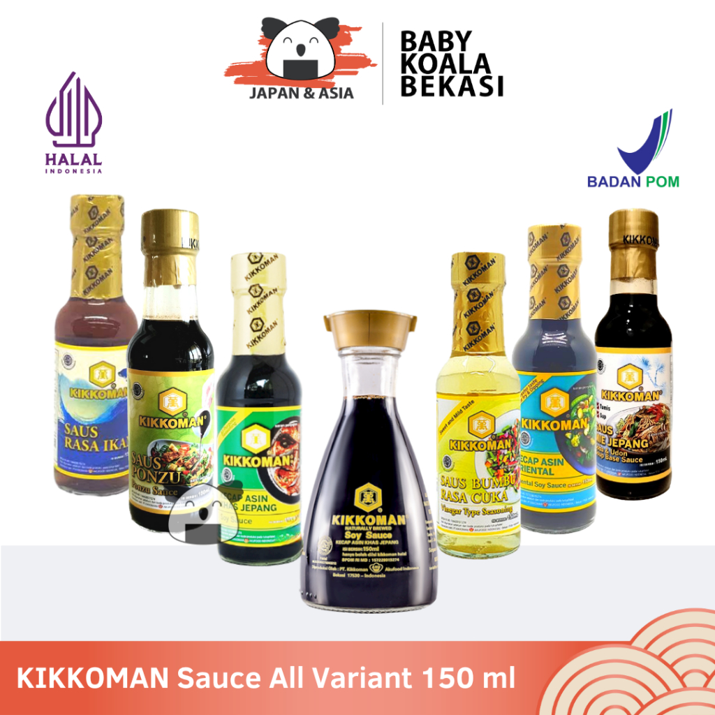 

KIKKOMAN Sauce 150 ml Halal | Soba Udon Shoyu Oriental Ponzu Vinegar Fish Sauce -BKB