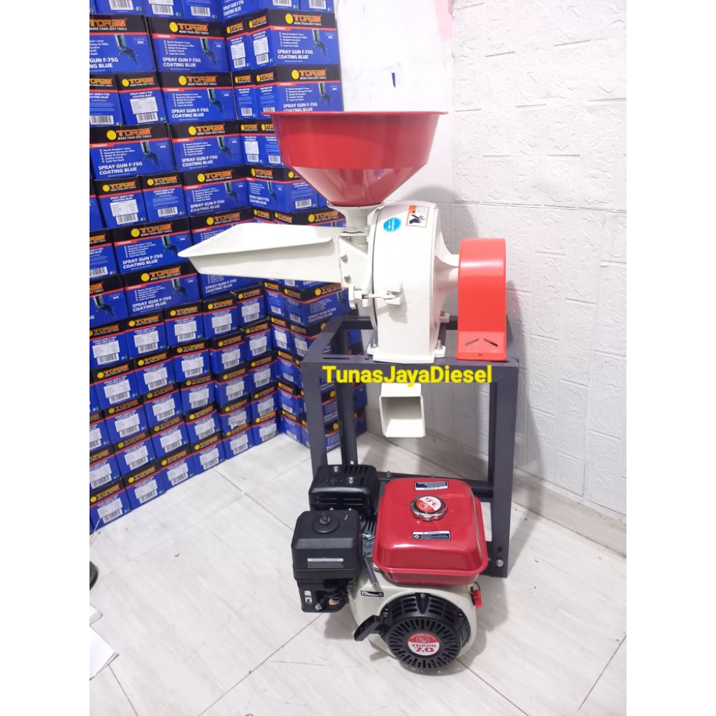 Mesin Giling  Serbaguna Penepung Diskmill PRO-QUIP QGM250+Mesin GX200