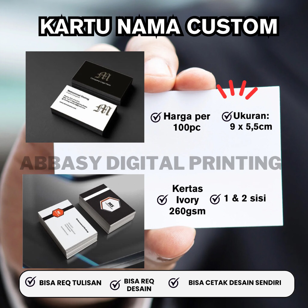 

KARTU NAMA CUSTOM PER 100pc