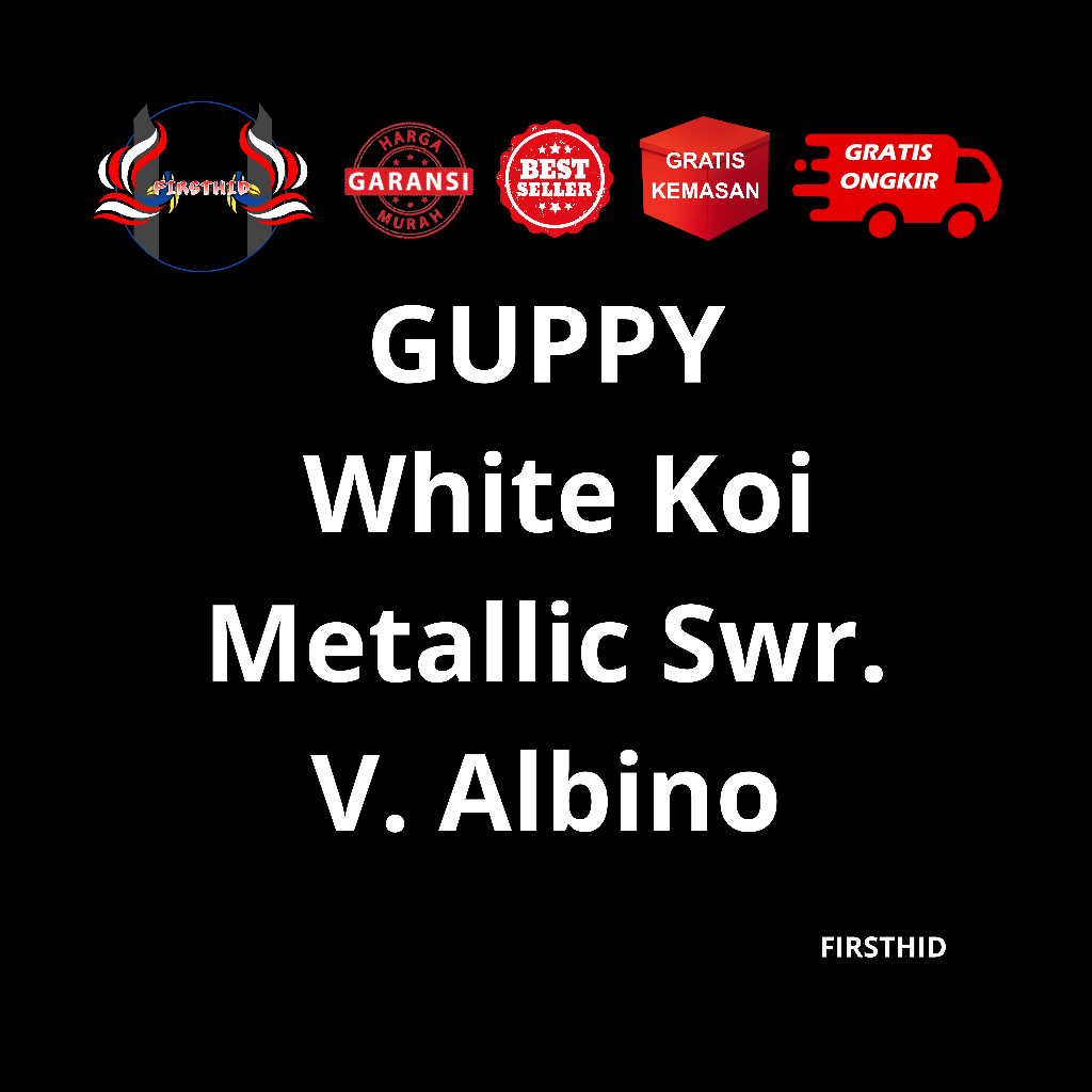 (BEST SELLER) Aksesoris Akuarium GUPPY Albino Blue Koi White Swallow Ribbon Shark Fin C penghias rua