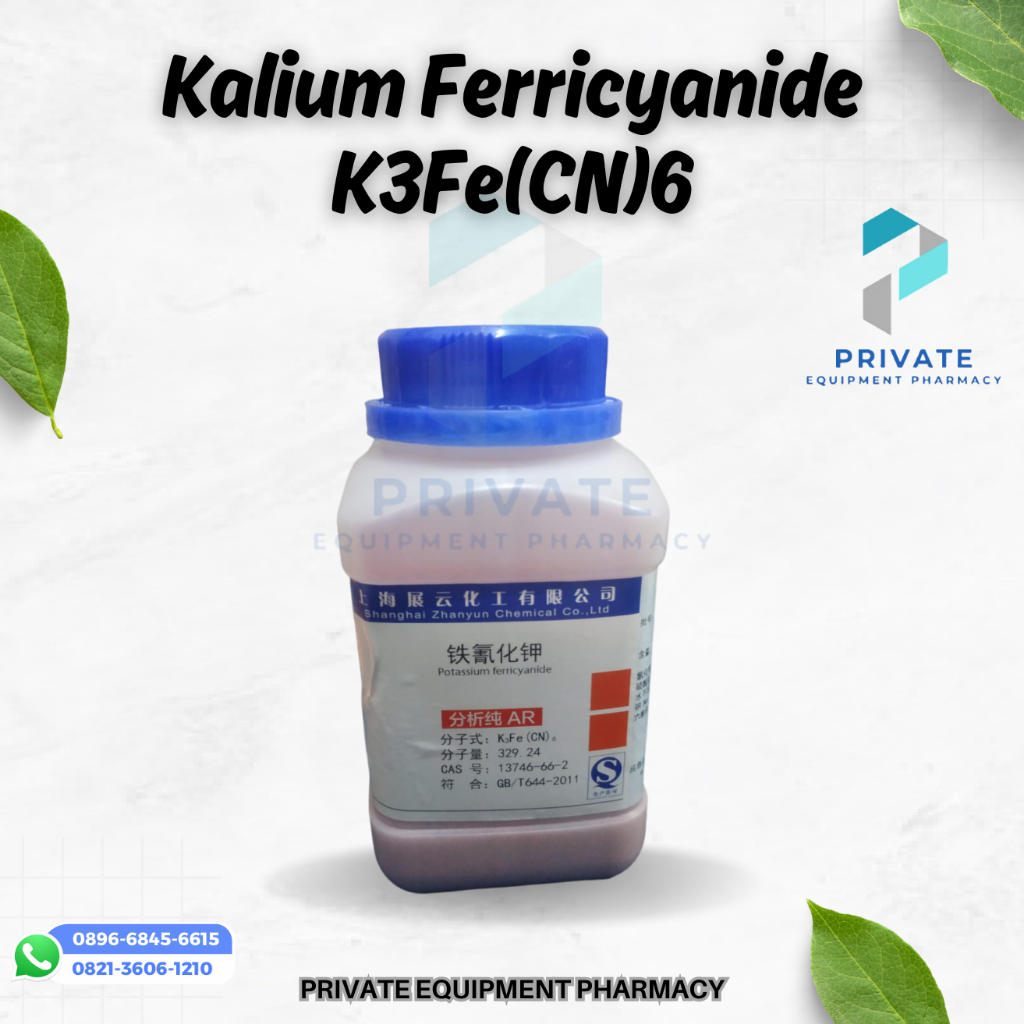 Kalium Ferricyanide K3Fe(CN)6/ Potassium Ferricyanide ecer 1 gram - 5 gram