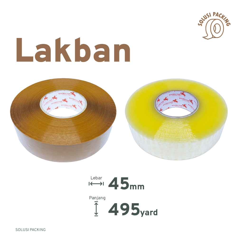

Lakban OPP Bening Coklat Ksatria 45mm x 500 1 Slop ( 6 Roll )Yard Premium Kualitas Terbaik | SOLUSI PACKING