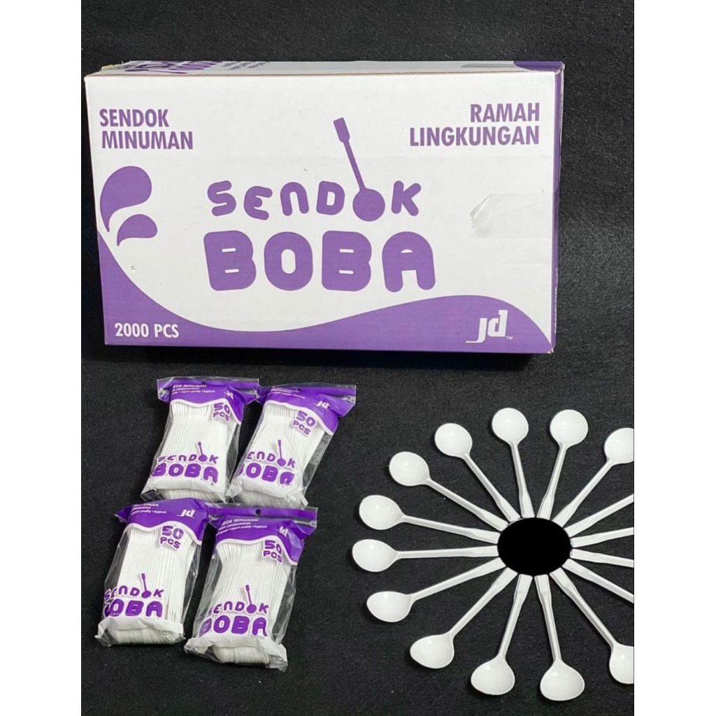 sendok boba JD (50pcs/pak)/sendok dawet/sendok minuman boba