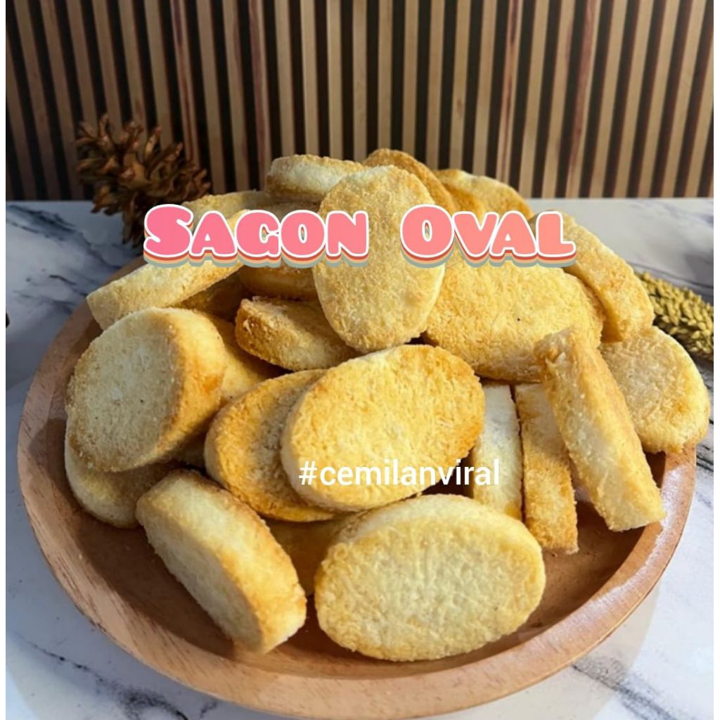 

Cemilan Viral Sagon Kelapa Oval Renyah Kering Food Snack Makanan