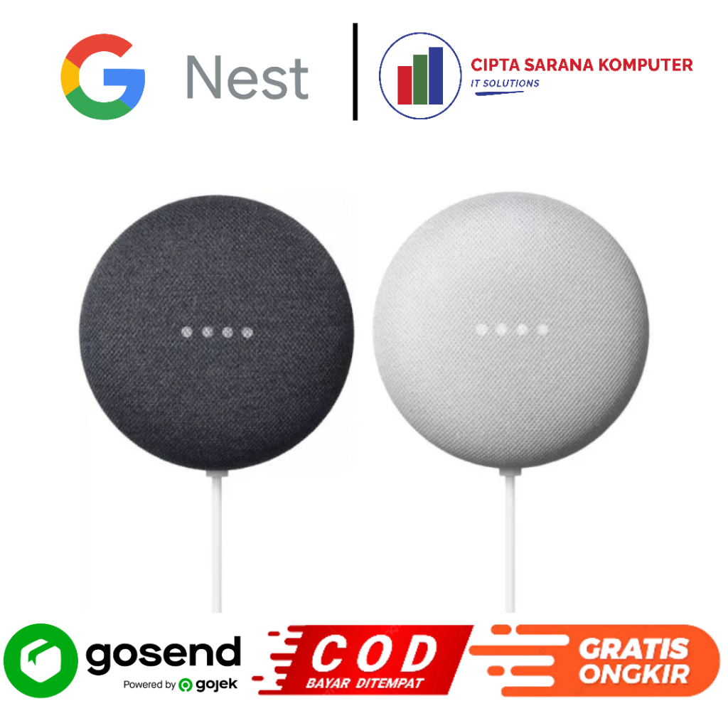 Google Nest Mini 2 / 2nd Generation Home Smart Speaker - - Garansi Resmi TAM