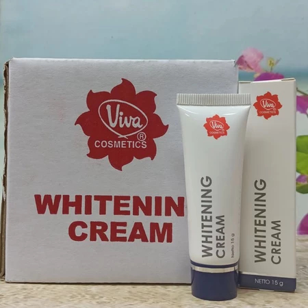 VIVA ( 12 PCS ) VIVA WHITENING CREAM / VIVA WHITENING CREAM PENGHILANG FLEK HITAM 15 G
