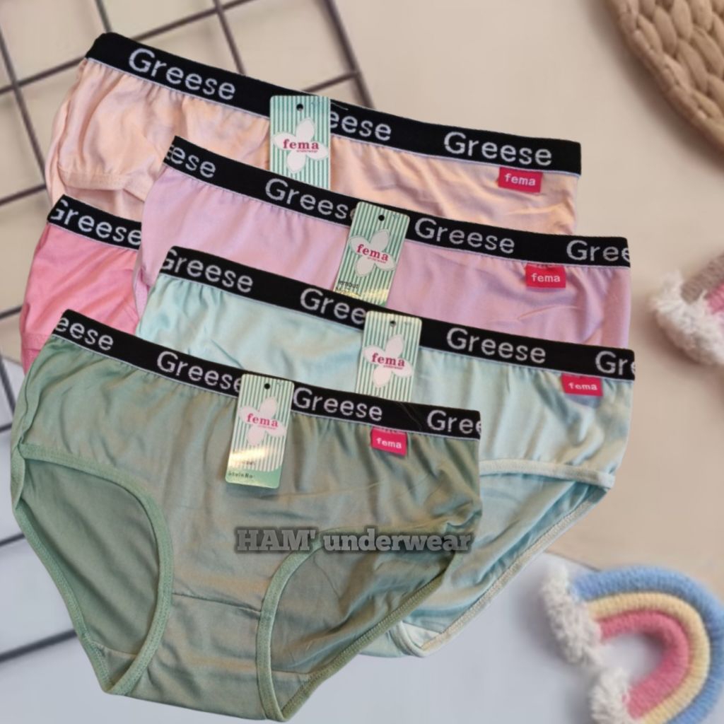 Celana Dalam wanita Wenrow polos Tali Pinggang Lebar Bahan katun