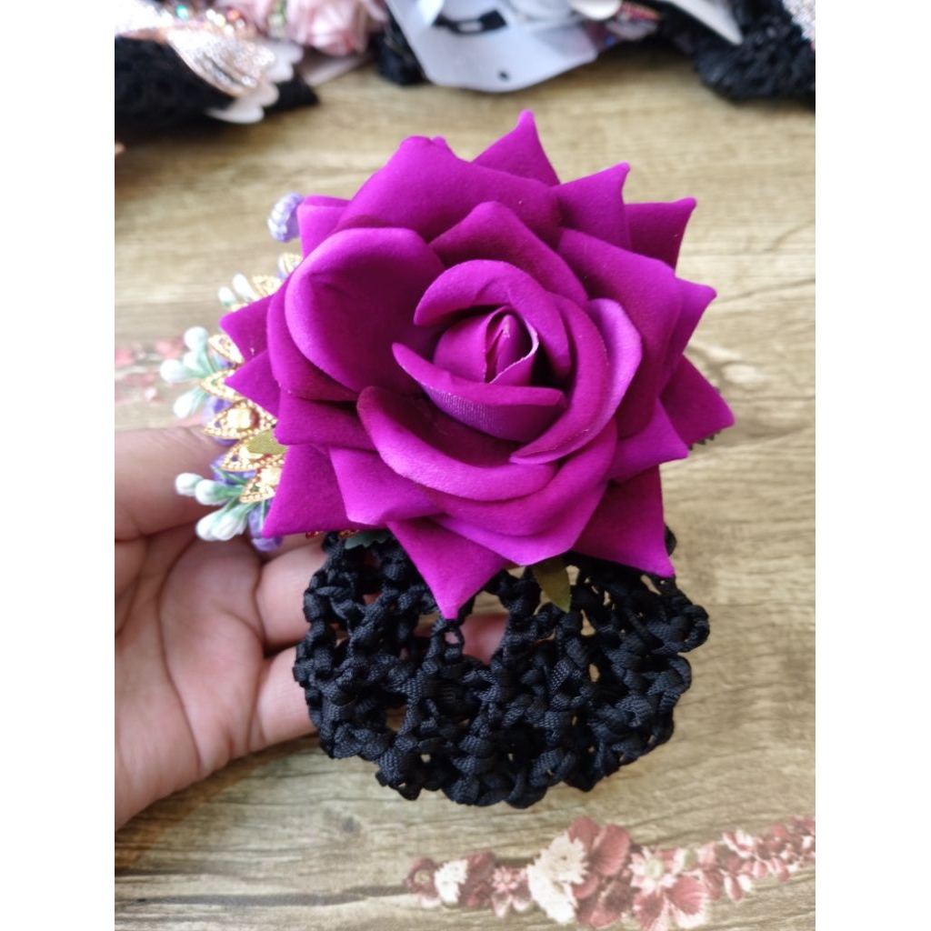 ASESORIES RAMBUT WANITA/HARNET MAWAR CUBIT