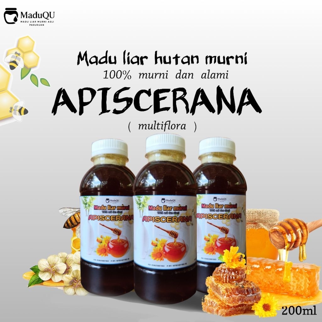 

Madu liar hutan lebah Apiscerana(tawon cilik)100% murni dan alami 200ml - Tingkatkan daya tahan tubuh, PURE HONEY