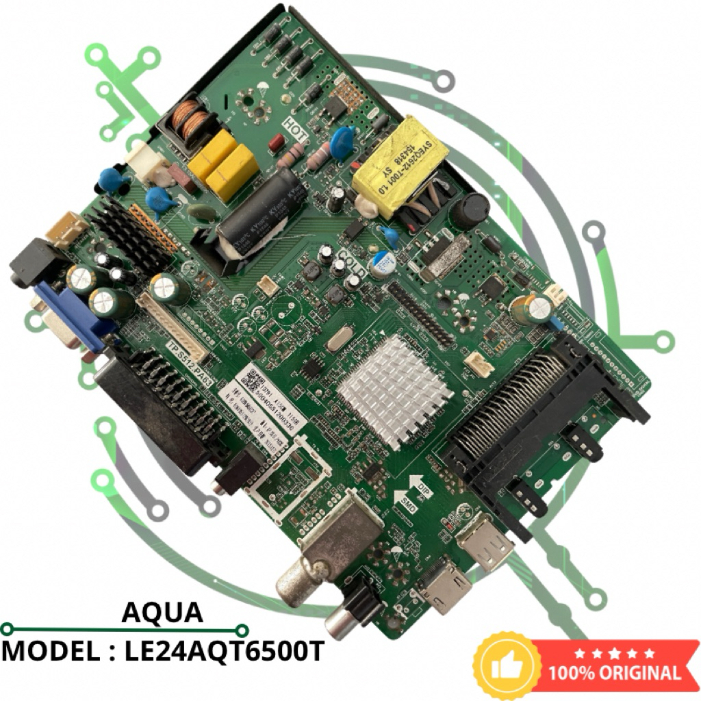 ORIGINAL MB MAINBOARD MESIN TV LED AQUA 24 INCH LE24AQT6500T LE24AQT6500 T LE 24AQT6500T 24AQT6500