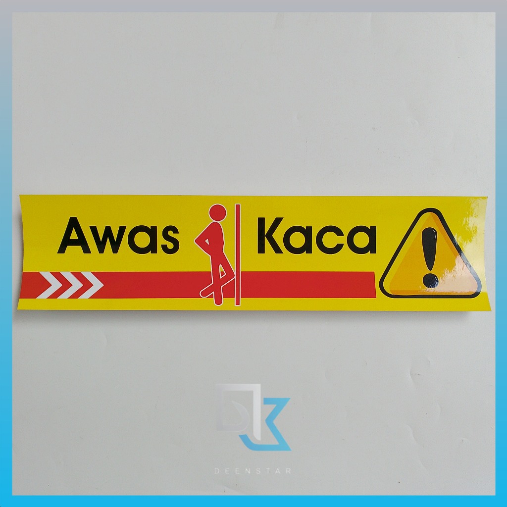 

Stiker Awas Kaca, Hati hati Ada Kaca, Stiker Vinyl