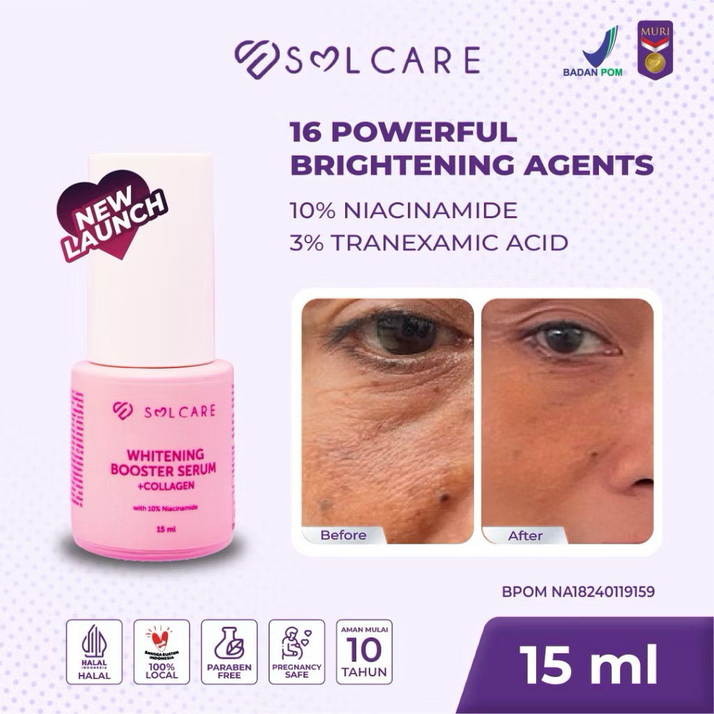 BELI 1 DAPAT 10 Solcare Whitening Booster Serum + Collagen