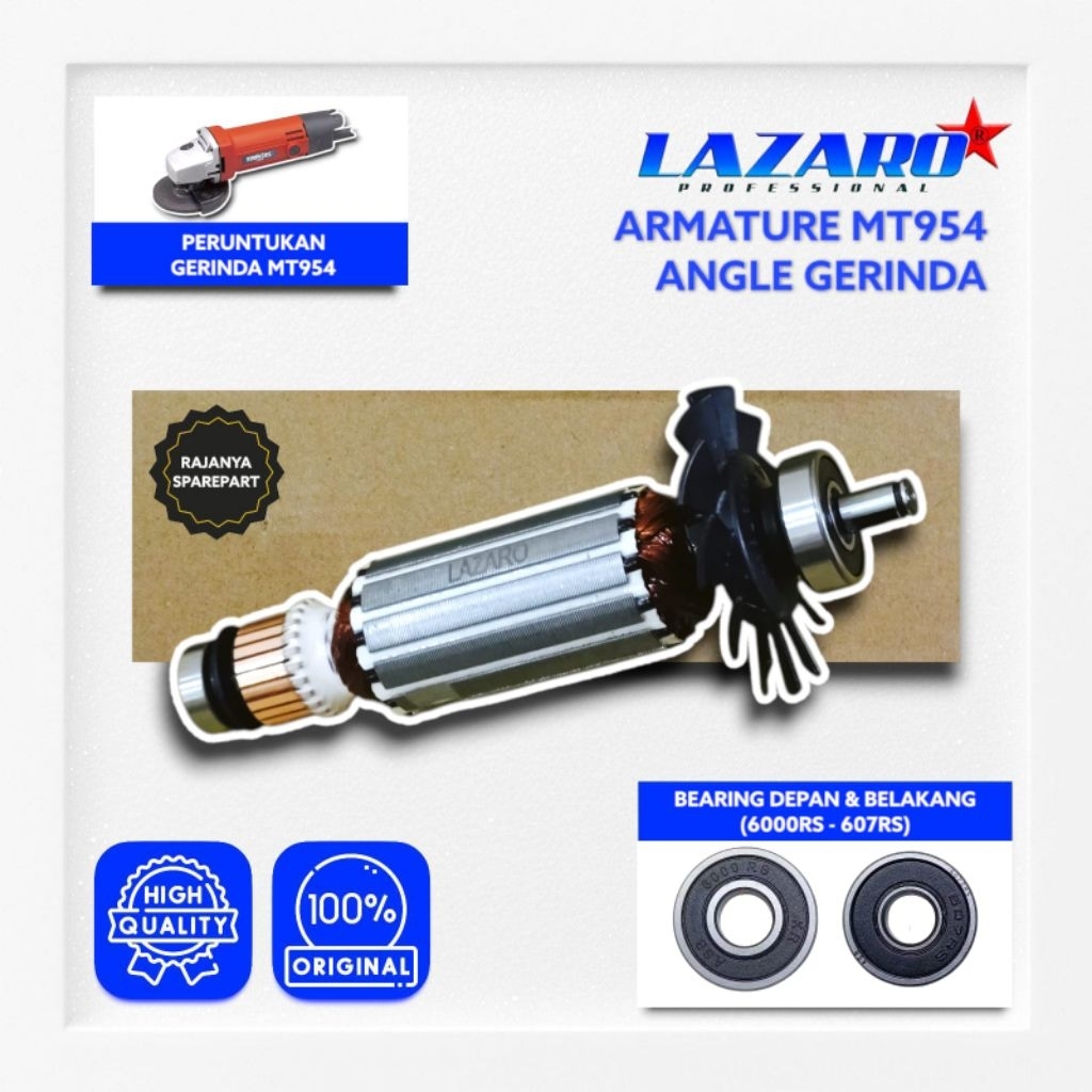 Armature Angker Gerinda MAKTEC MT954 LAZARO MT954 Armature Angker Angle Gerinda MT954 Maktec Mesin G