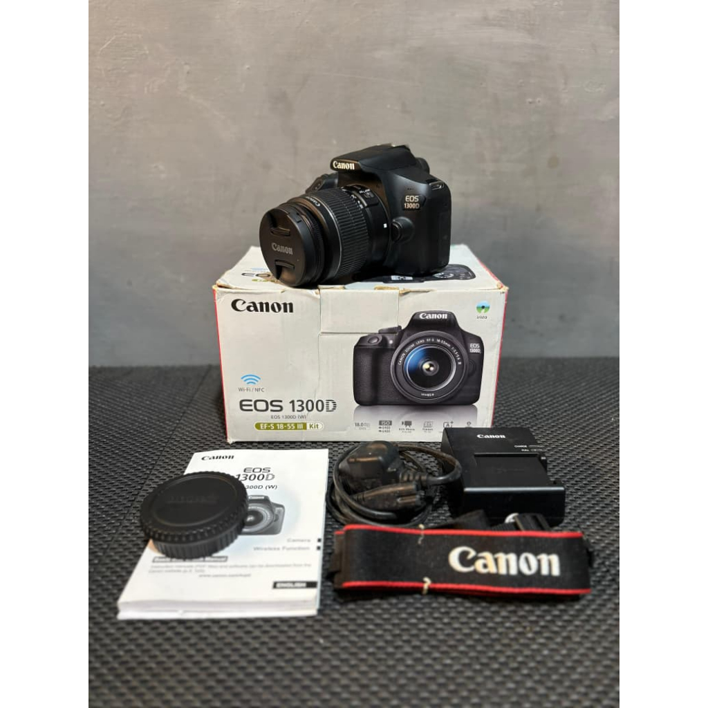 camera canon 1300D light new bekas mulus