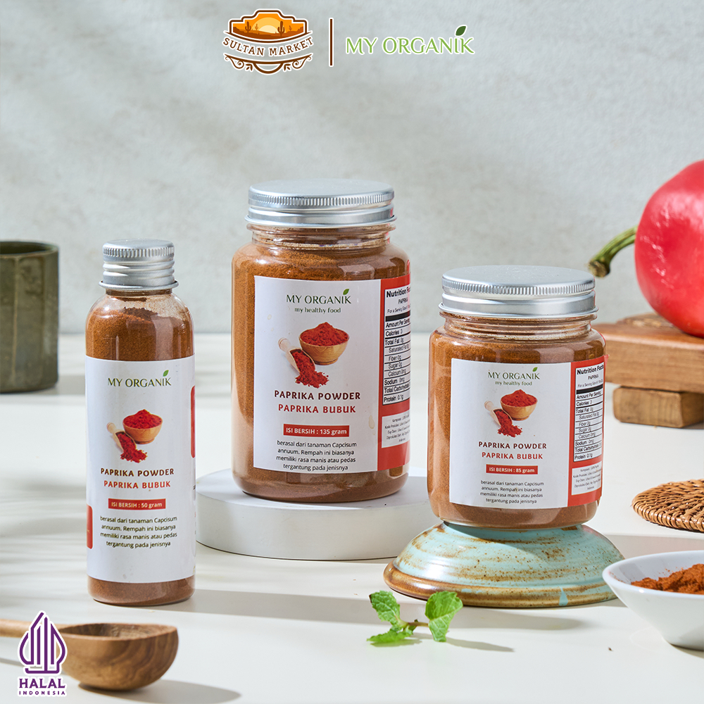 

My Organik Bumbu Dapur Paprika Bubuk Powder Merah Red Pepper Smoke Premium Quality 50gr 85gr 135gr