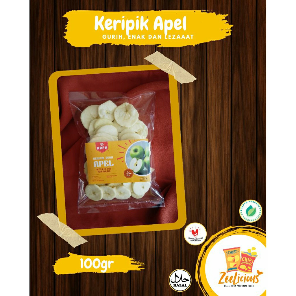 

[Oleh-oleh khas Malang-Batu] Keripik Buah Apel Kemasan Plastik || Apple Chips ARFA Berat 50gr - 100gr | Harga Ekonomis Viral | Keripik Buah Kering | Keripik Buah Asli | Keripik Buah Malang | Keripik Buah dan Sayur | Keripik Buah Enak dan Lezat!!
