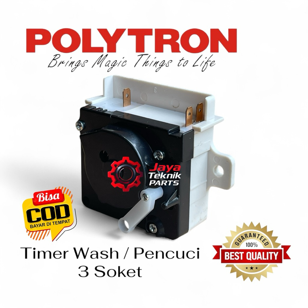 Timer Wash Mesin Cuci POLYTRON 3 Socket PWM8363 Timer Pencuci Mesin Cuci Polytron