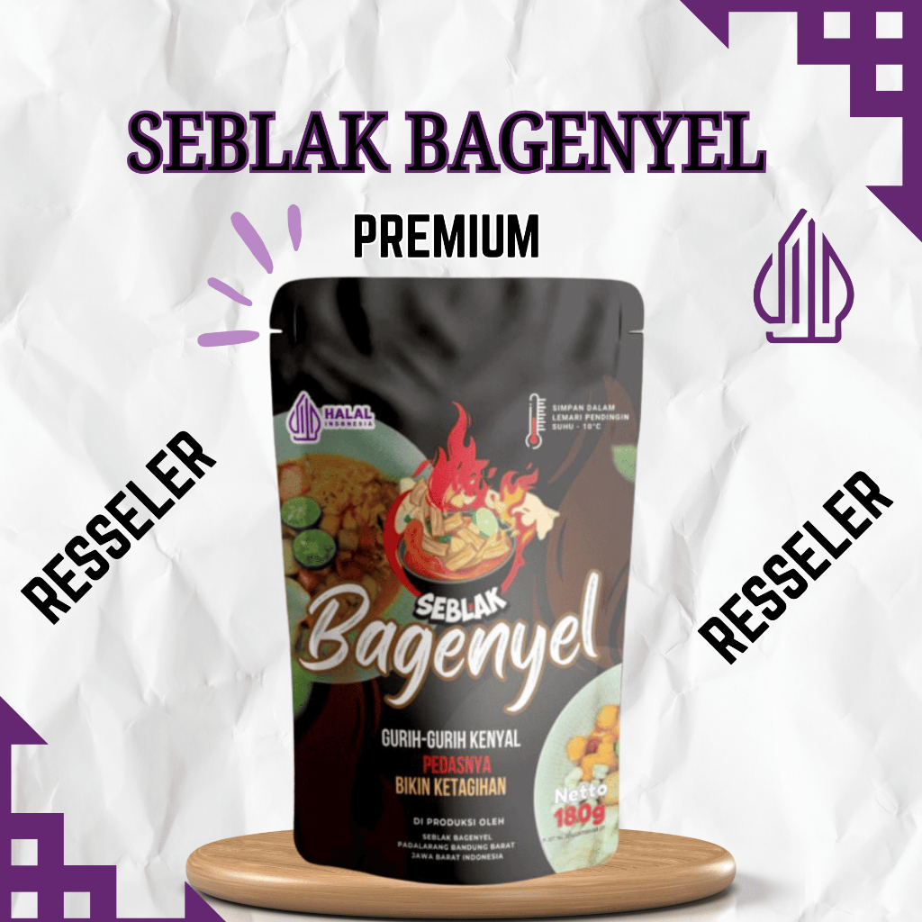 

PAKET RESELLER SEBLAK BAGENYEL ISI 5 PCS – Seblak Instan Gurih Kenyal | Halal & Siap Jual Ulang