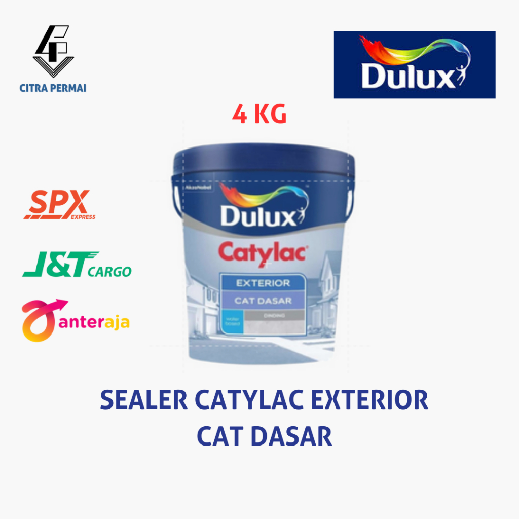 DULUX CATYLAC CAT DASAR SEALER EKSTERIOR (4KG), ALKALI CAT DASAR DULUX CATYLAC EKSTERIOR
