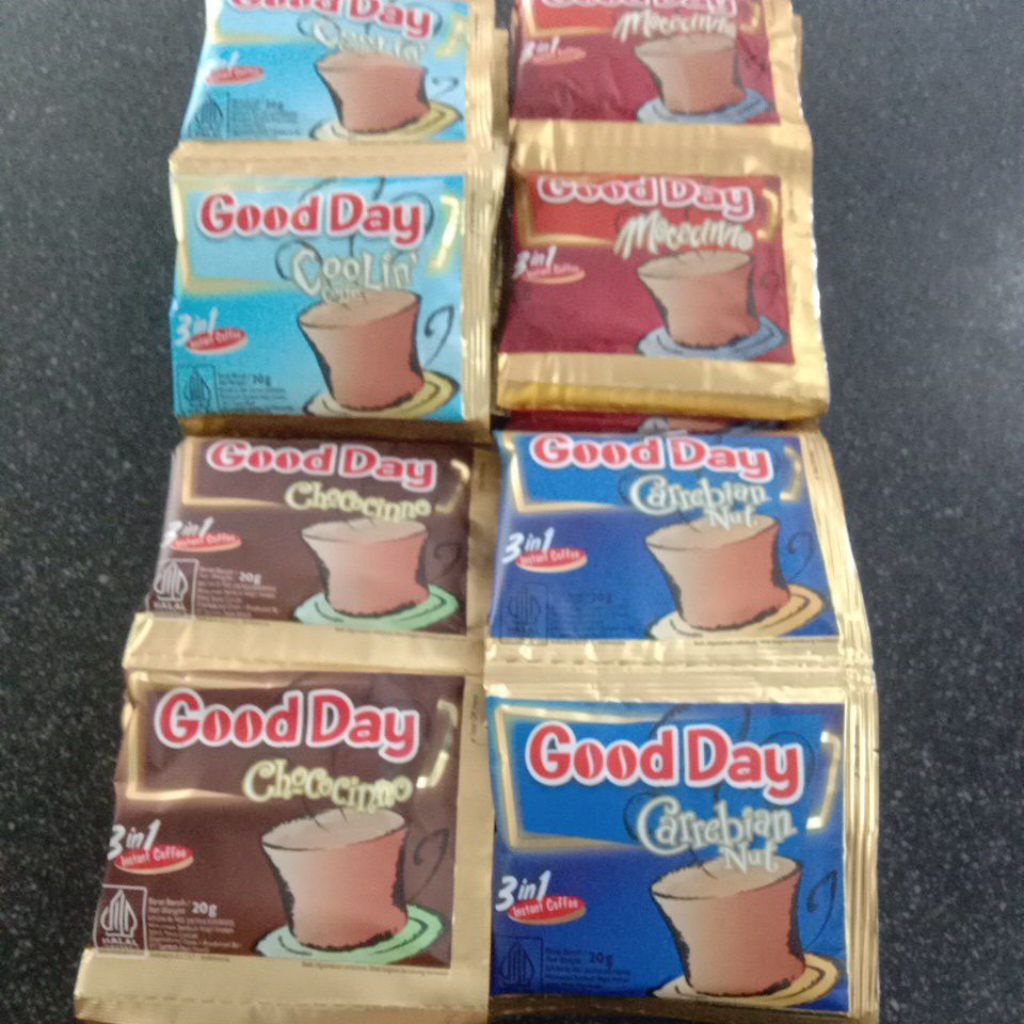 

Good day all varians 20g 1renteng ( 10sashet)