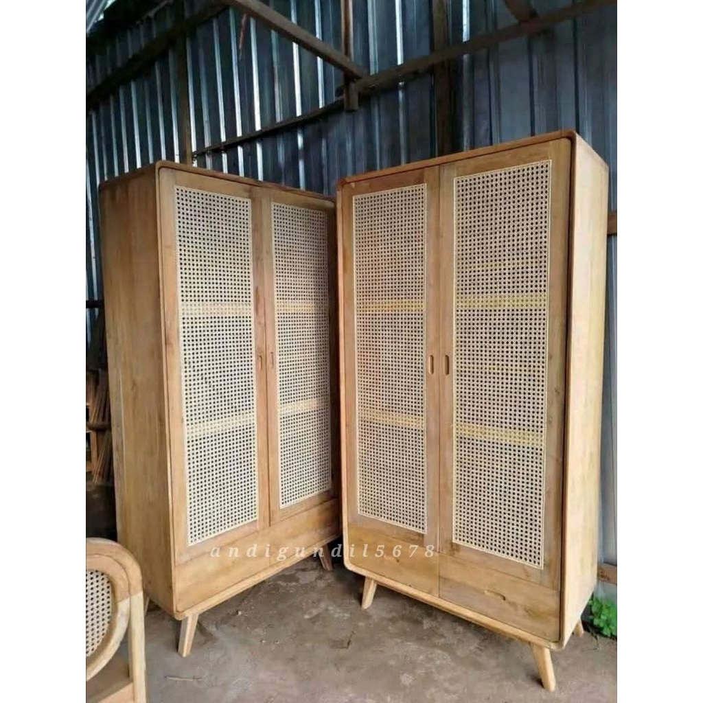 Lemari Pakaian Retro Full Kayu Jati TPK Perhutani Lemari Pakaian Minimalis Jati Lemari Pintu 2 Full 