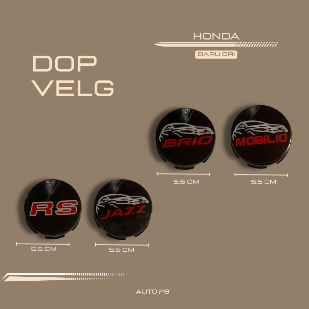 Dop Velg Honda Jazz/ Brio/ Mobilio/ Rs