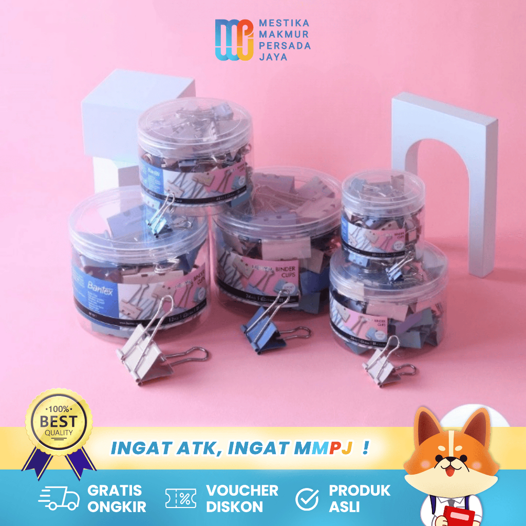 

Bantex Binder Clip Effortless - Penjepit Kertas Warna Pastel BD1511/BD1512