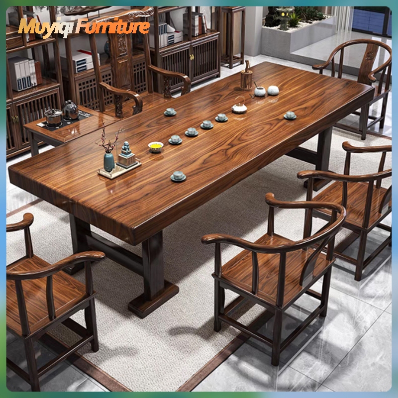 Meja teh kayu solid Cina / meja teh kayu / meja teh gaya Cina baru meja teh kantor rumah pembuatan b