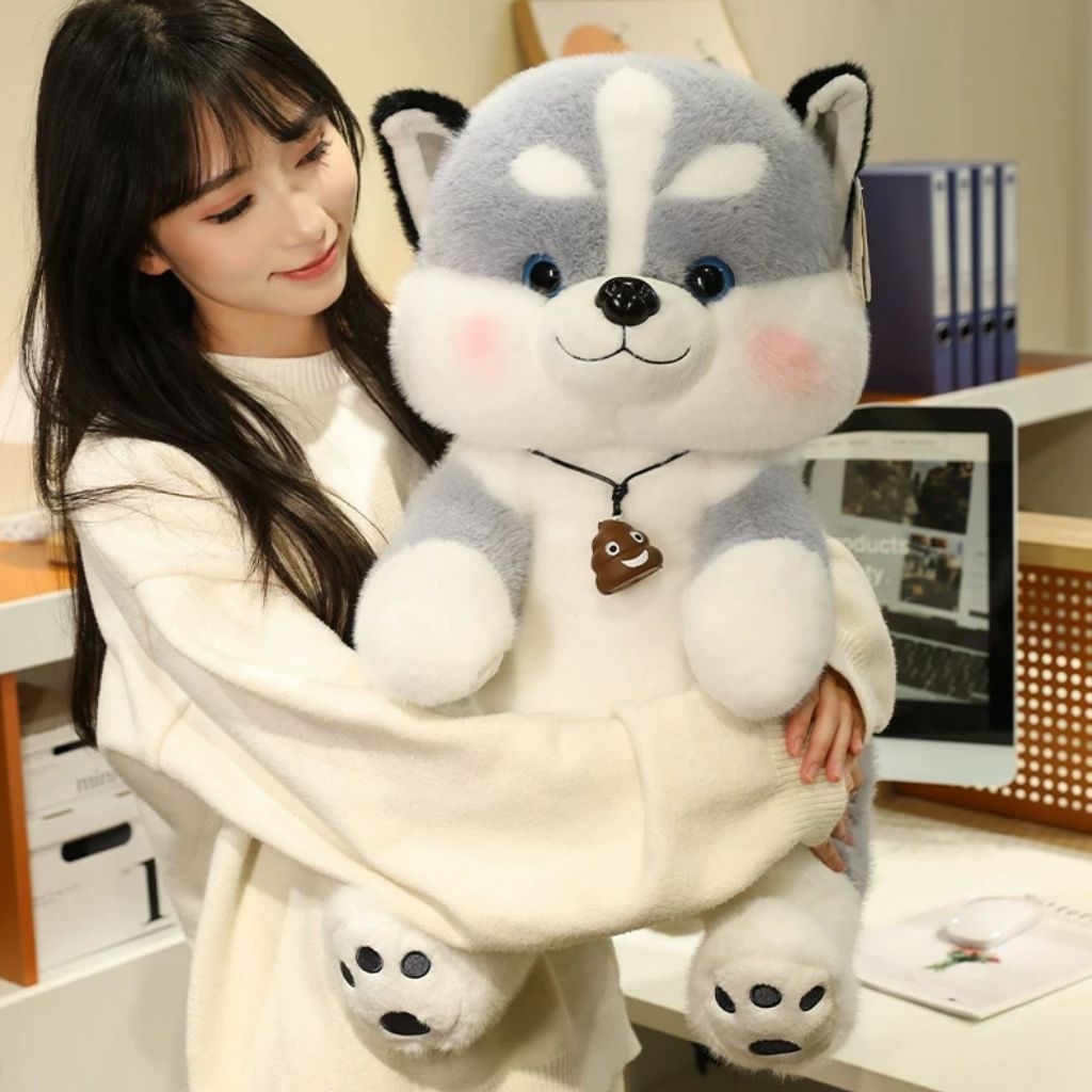 Boneka Hewan Anjing Husky Boneka Cute Dog Husky
