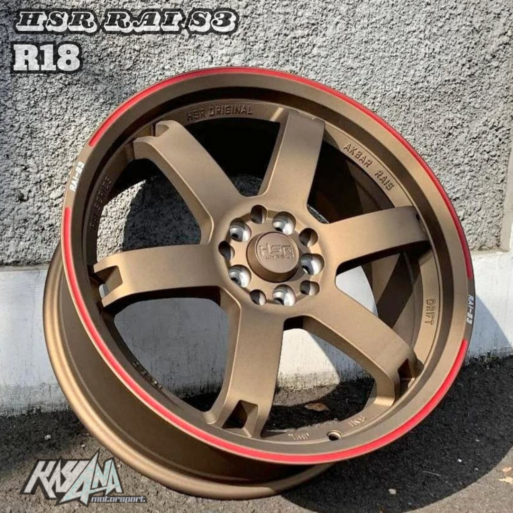 Velg Mobil Hsr Ring 18 RAI S3 Cocok Buat Altis New Veloz Hrv Velg TE37 Ring 18 Lebar 8 Rata Fender