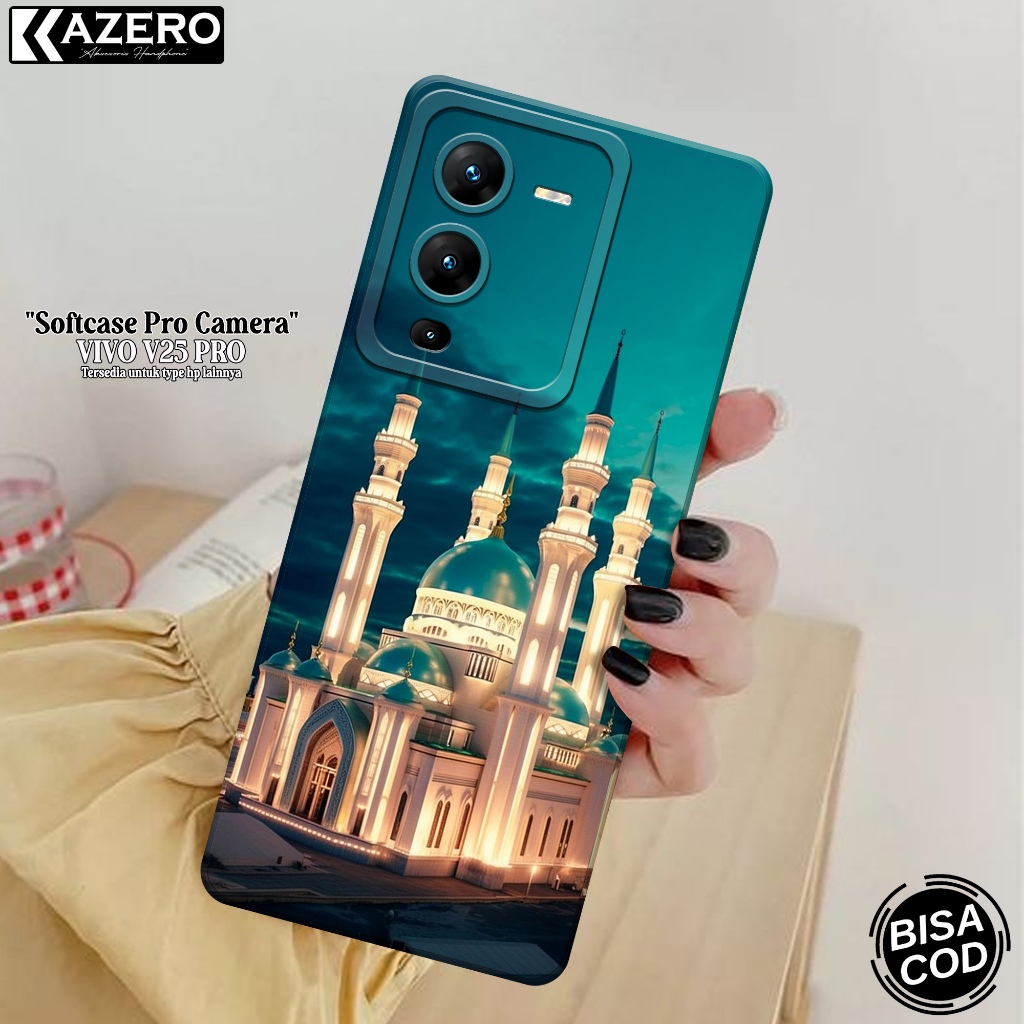 KAZERO - Case Hp VIVO V25 PRO - Fashion Case Masjid - Pro Camera - Softcase VIVO V25 PRO - Kesing VI