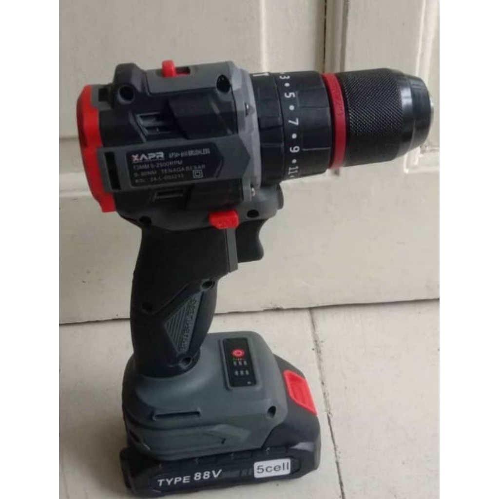 Cordless Drill Impact Drill 88V Apr Ap 34 +mesin Bor Baterai Besi Beton