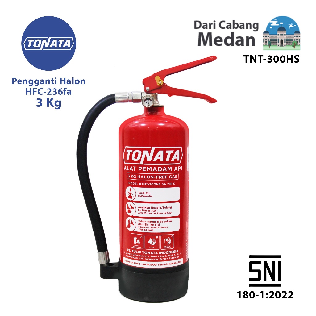 Alat Pemadam Api Tonata SNI / APAR Clean Agent HCFC/HFC 3 kg