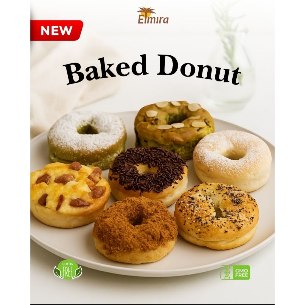 

ELMIRABREAD Baked Donut / Donat Panggang / Donat Sehat / Donat Gluten Free / bebas gluten