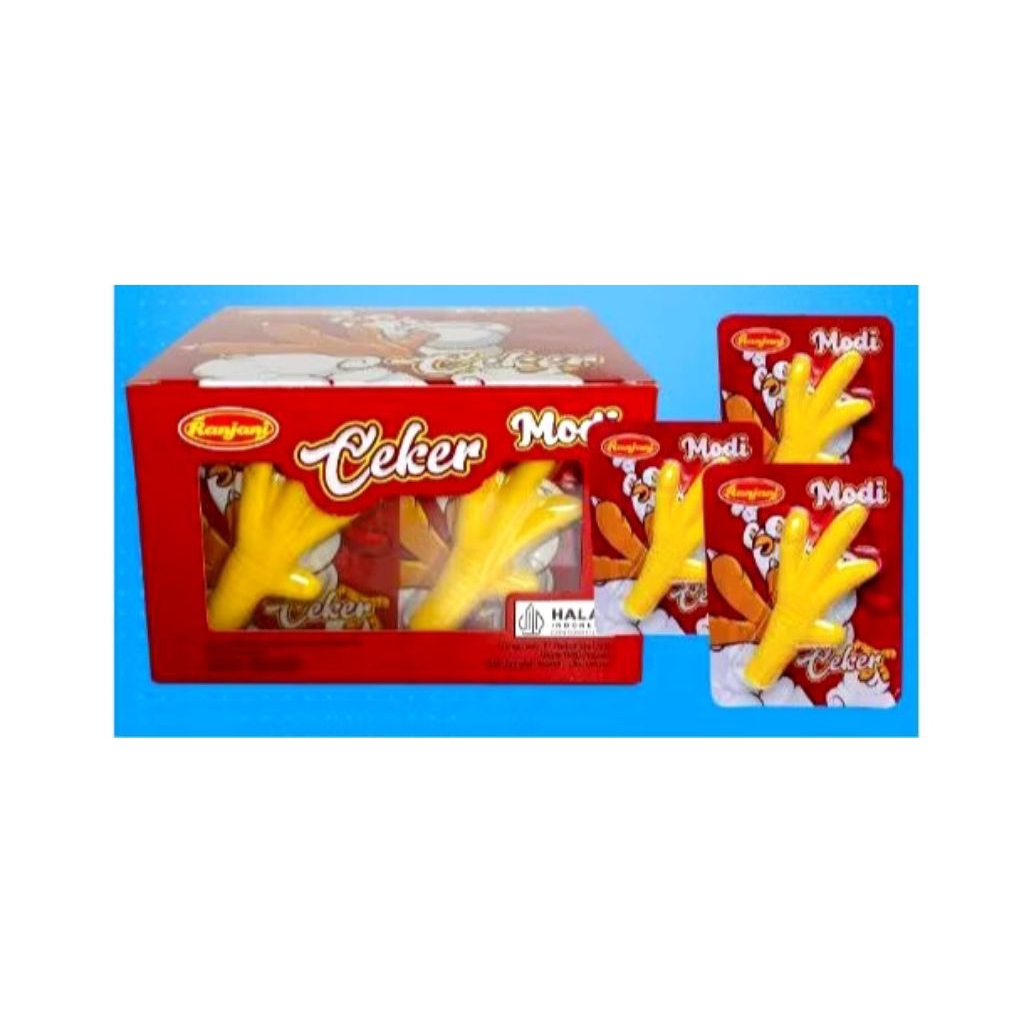 

Ranjani Modi Ceker Gummy Candy 1 box isi 24 pcs