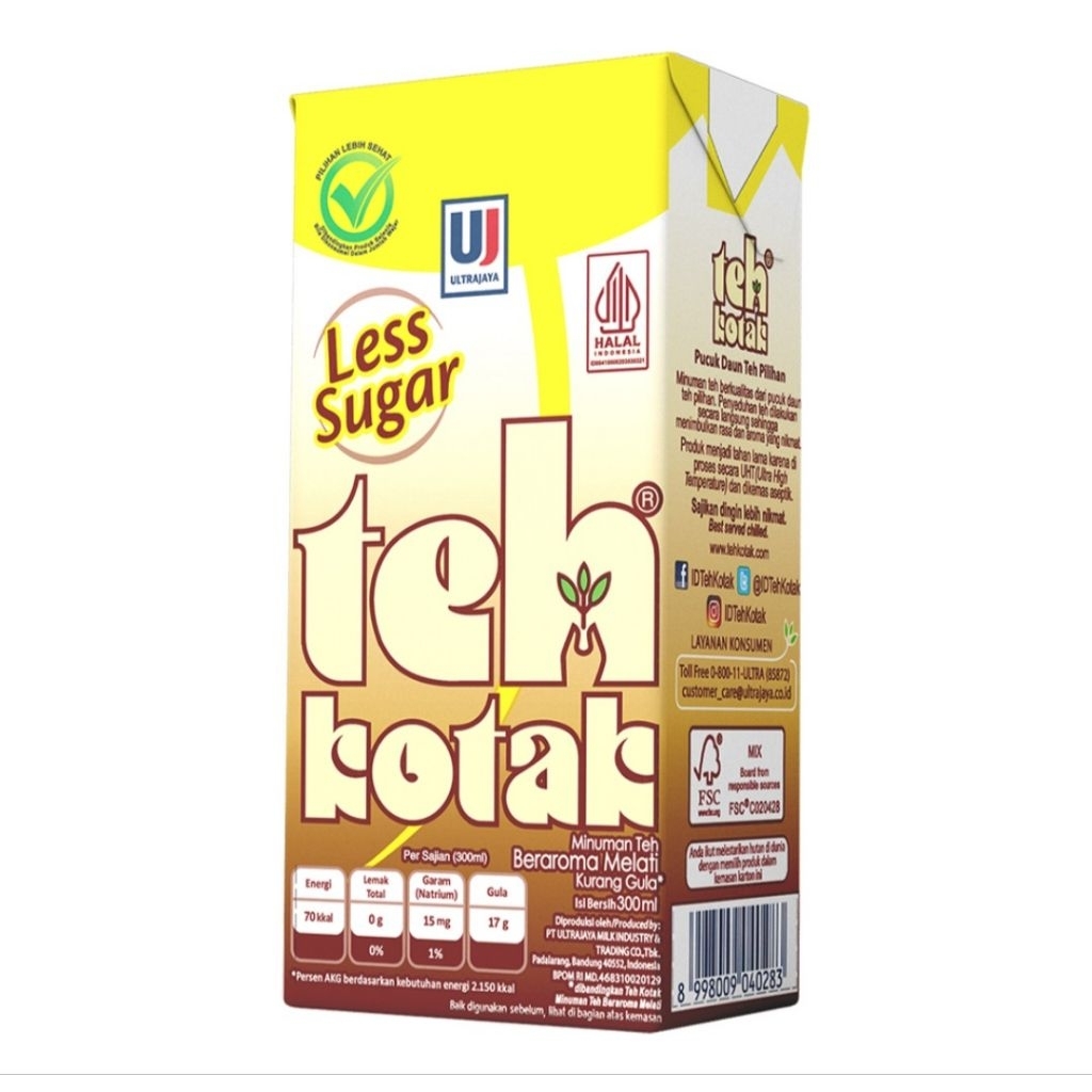 

Teh kotak Ultra LESS SUGAR jasmine 24x300 ml