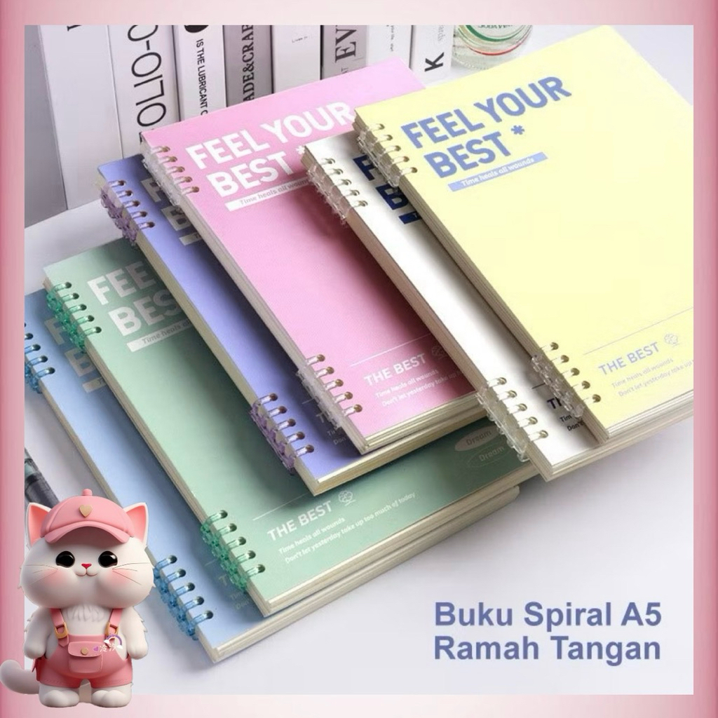 

Binder Note A5 Buku Catatan Buku Tulis Motif Aesthetic Binder Note Book Dengan Ring Spiral Kuat Dapat Dibuka