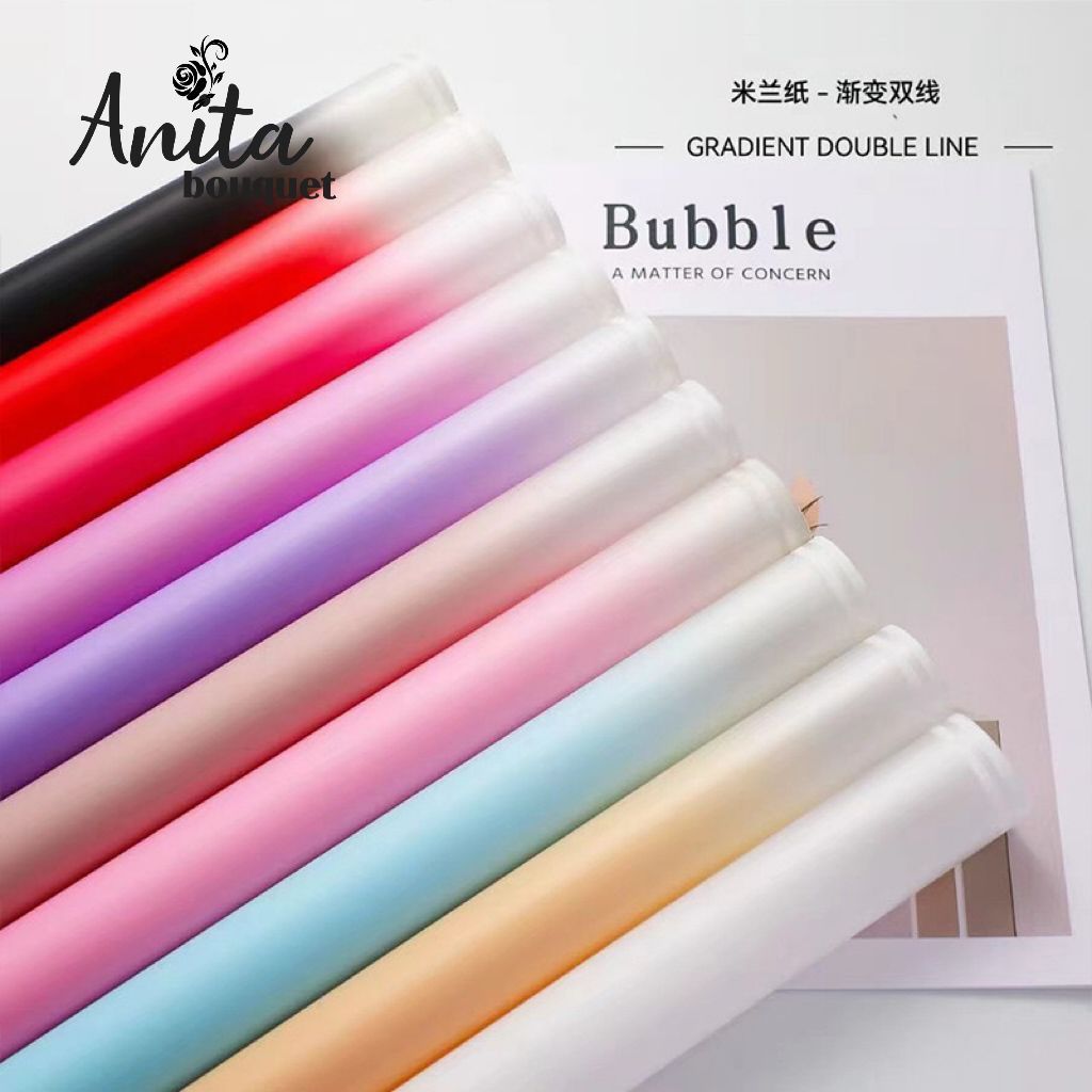 

A02 [20 LEMBAR] CELLOPHANE GRADASI- Flower Wrapping Paper gradient Cellophane Florist/ Kertas Buket Bunga/CELLOPHANE BUKET/KERTAS BUKET/WRAPPING BOUQUET