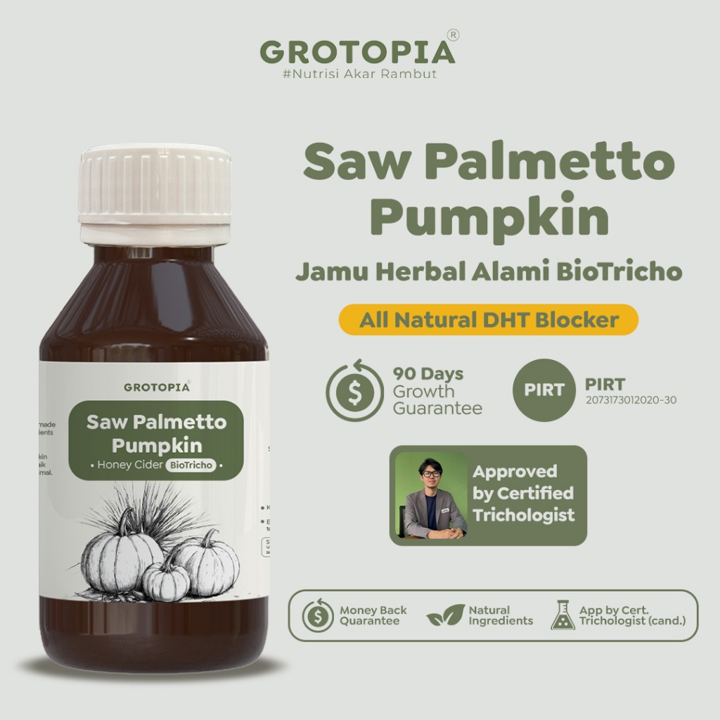 

Grotopia Saw Palmetto Pumpkin Seed Gro Herbal Extract Drink Detox Tonic Honey Vinegar Natural