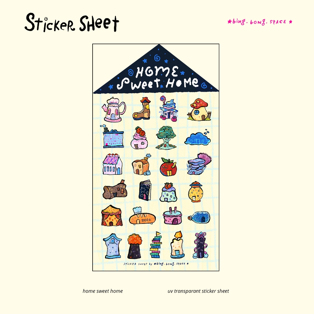 

Transparant Sticker Sheet - Home Sweet Home
