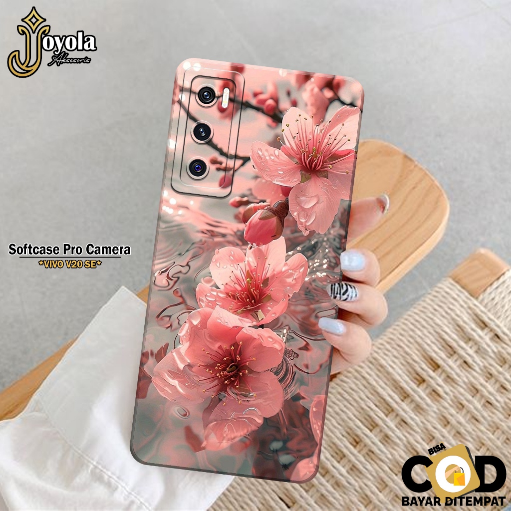 Case Vivo V20 SE Casing Hp Vivo V20 SE JOYOLA Case Bunga Kesing Vivo V20 SE Silikon Cover Pro Camera
