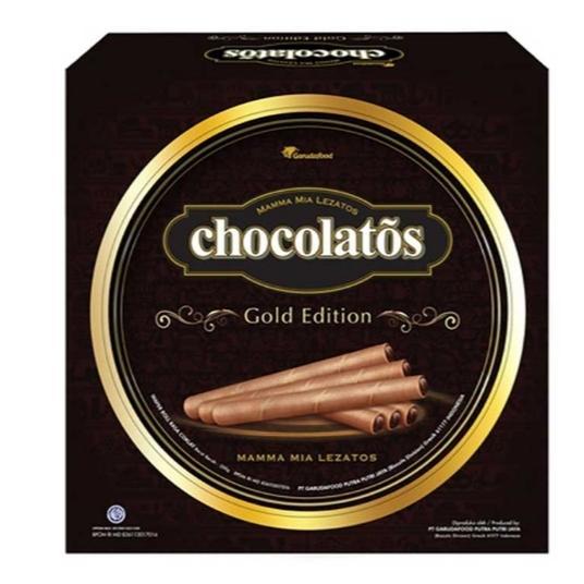 

Gery Chocolatos Gold Edition Wafer Coklat Kaleng 350gr - Cemilan Renyah & Nikmat untuk Santai Liburan di Rumah
