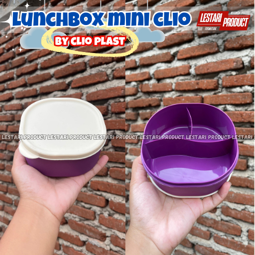 ( 6 PCS ) LUNCHBOX MINI CLIO PLASTIC 3 SEKAT | KOTAK BEKAL | WADAH BEKAL | KOTAK BEKAL NASI | KOTAK 