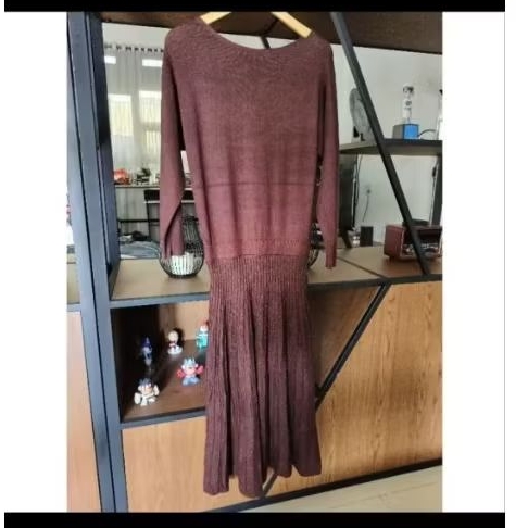 PRELOVED DRESS RAJUT - ROPE PICNIC - COKLAT