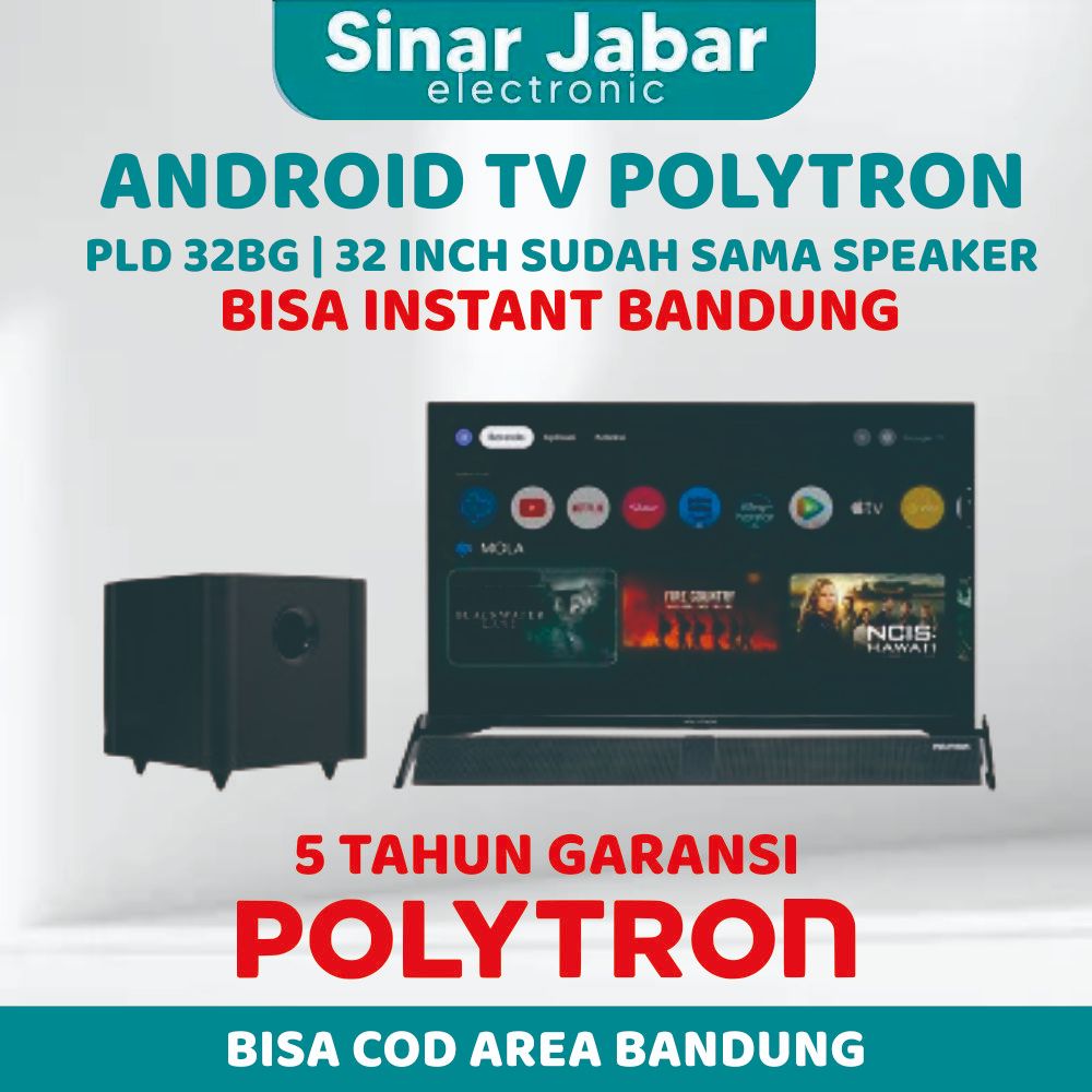TV POLYTRON 32 INCH PLD32BAG9858 PLD 32 BAG 9858 CINEMAX SOUNDBAR - 32BG