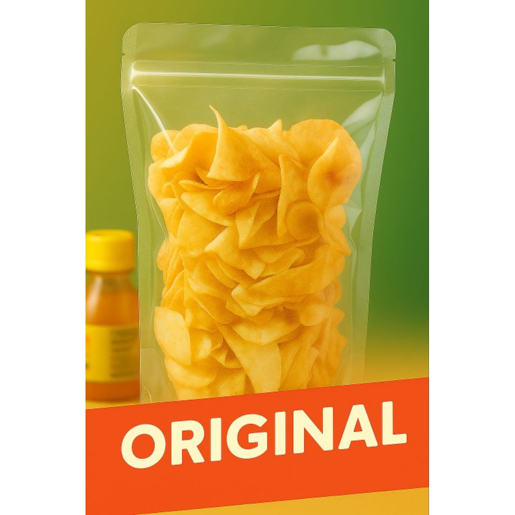 

keripik singkong original , gurih , renyah , alami