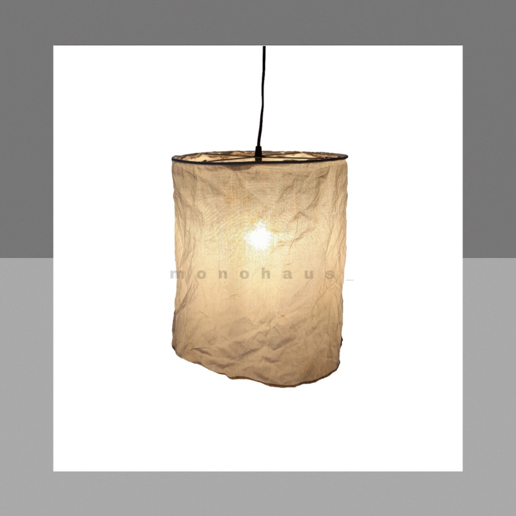Lampu Gantung Minimalis Kain Blacu Handmade | Lampu Hias Plafon Cafe Kamar Tidur Estetik Viral