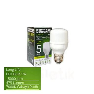 GROSIR | Sunsafe Platinum Lampu Led Terang Capsul 5 watt / Lampu murah meriah 5Watt sunsafe platinum